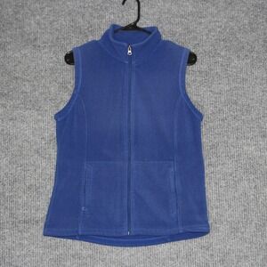 White Sierra Blue Vest Women's Full Zip Mock Neck Outdoor Gorpcore Size Medium